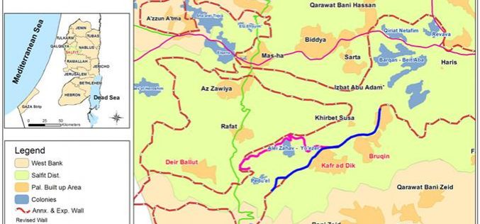 More of Bruqin’s and Kafr Ad dik’s land are targeted by the Segregation Wall