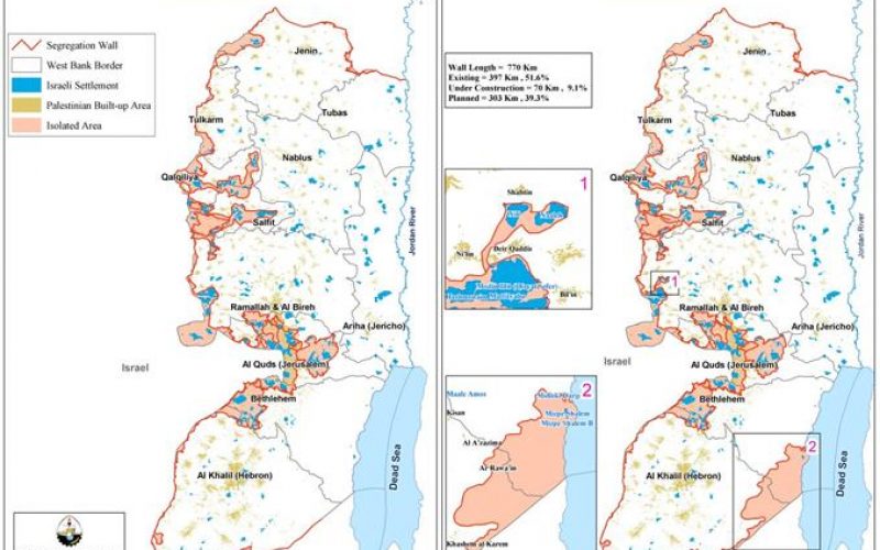 According to the Israeli Ministry of Defense <br> ” The Israeli Army increases the Segregation Wall Length and thus the Segregated Zone area in the West Bank”