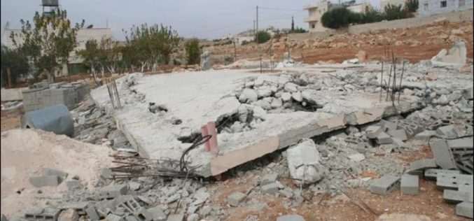 The Israeli Army Bulldozers Demolish Two Palestinian Houses in Al Furdeis village