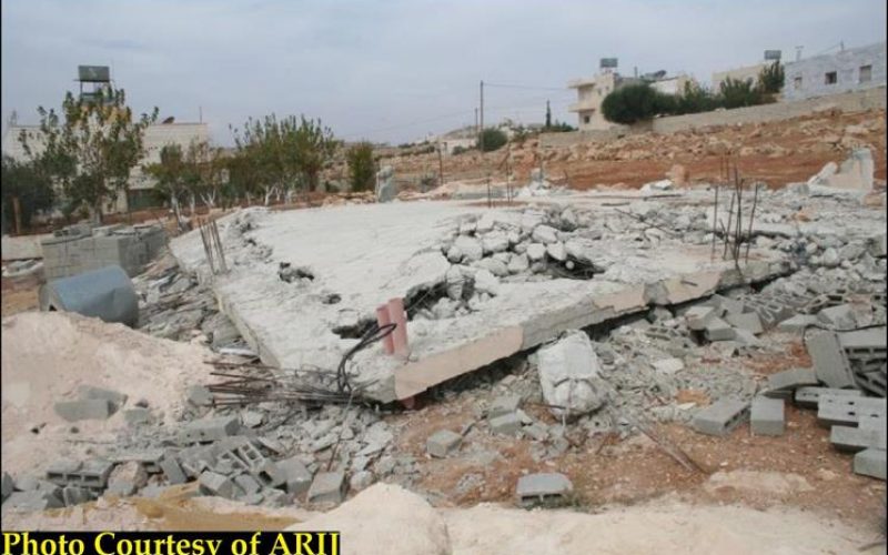 The Israeli Army Bulldozers Demolish Two Palestinian Houses in Al Furdeis village