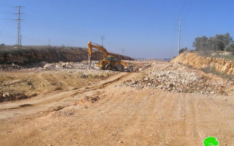 Israeli Occupation Authorities commence the construction of a new section of Bypass Road Number 5
