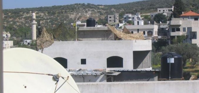 Israeli Occupation Soldiers took over a Palestinian house in Marda Village and Transforms it into a Military Post