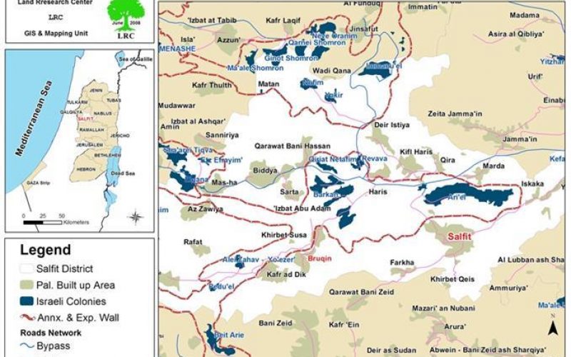 مجاري المستوطنات الاسرائيلية تلوث الأراضي الزراعية في قرية بروقين