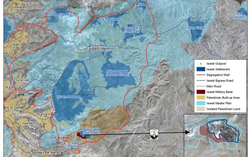 6000 Housing Units in Kedar Settlemen <br> “Israel promotes the Segregation Wall Plan around Jerusalem city to intensify settlement construction”