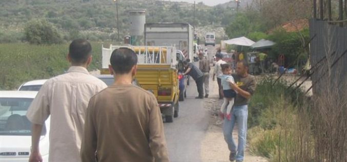 توسيع حاجز عناب الاحتلالي على حساب الأراضي الزراعية الفلسطينية