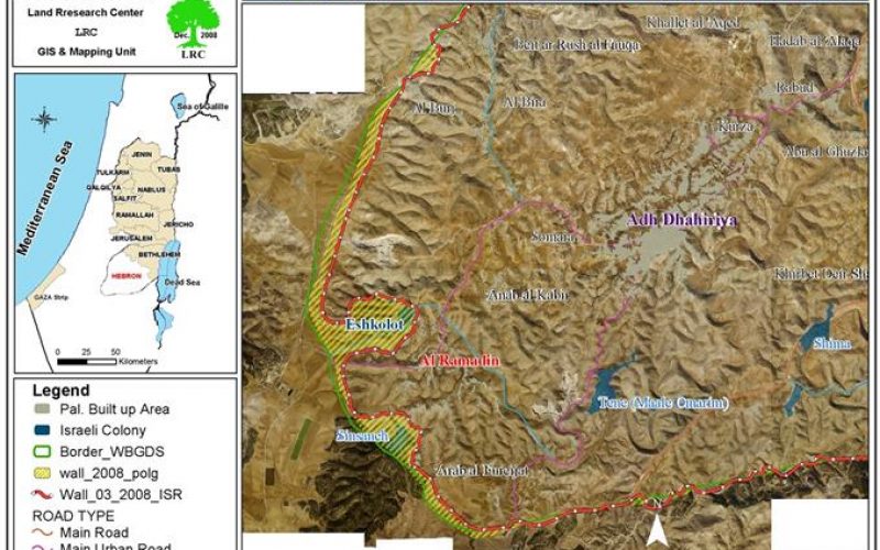 The Initial Stages of Constructing the Israeli Segregation Wall in the Village of Arab Al Ramadien