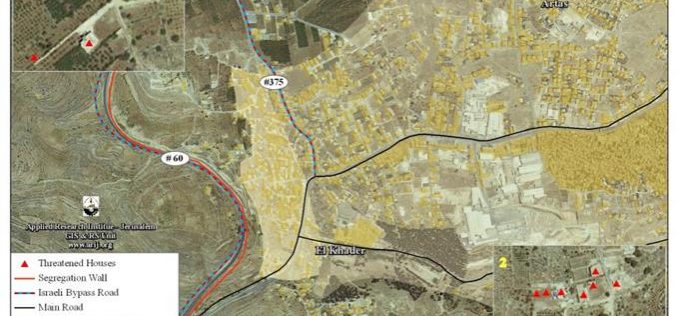 The Israeli Civil Administration targets Al Khader village with new Halt of Construction warnings