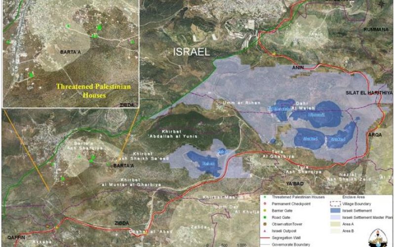 The Israeli Occupation Authorities target Barta’a Ash Sharqiya residents with new demolition orders