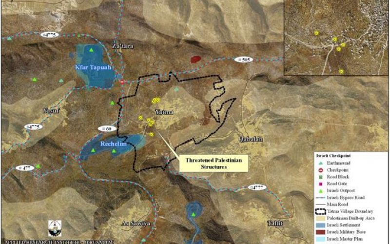 New Israeli “halt of construction” orders in Yetma village south of Nablus