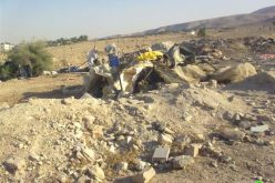 The Israeli Occupation Levels a Number of Shacks and Tentsin Fasayil – Jericho Governorate