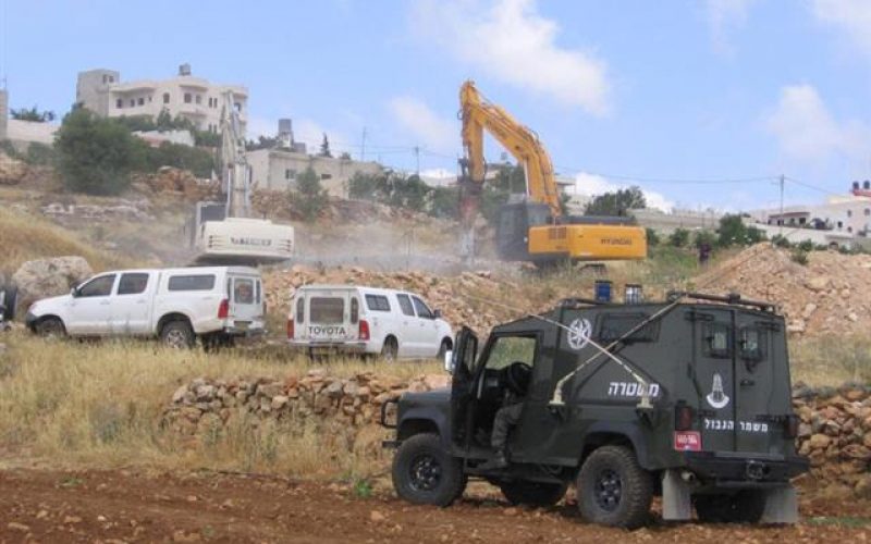 The Israeli Occupation Demolishes Two Water Cisterns in Al Harayeq – Hebron City