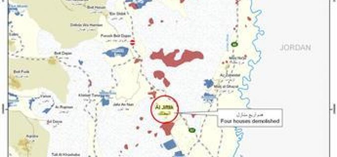 «Israël intensifie ses violations dans la Vallée du Jourdain » <br> Onze démolitions et trois notifications militaires de démolition enregistrées
