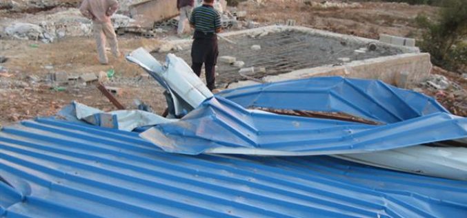 Demolishing Cisterns and Sheds in Kafr ad Dik