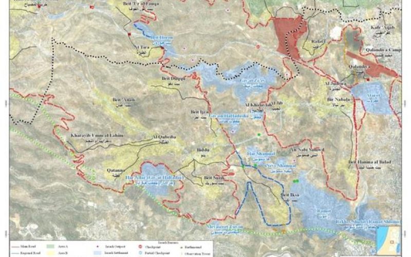 Israel extends the confiscation of Palestinian Owned lands in northwest Jerusalem villages <br> “The Case of Beit Iksa, Beit Surik and An Nabi Samuel villages”