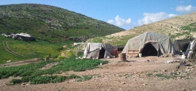 إخطار 16 عائلة بدوية بالإخلاء لمدة 24 ساعة بدعوى التدريبات العسكرية في خربة ابزيق
