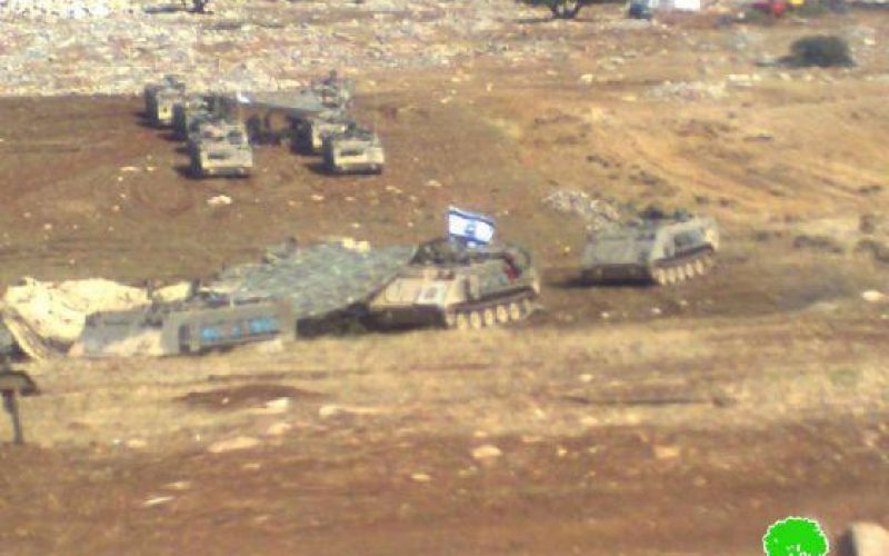 the Israeli Occupation Army displaces tens of Palestinian families in the northern Jordan Valley