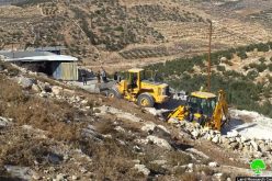 The occupation demolishes a residence and two barracks in Idhna