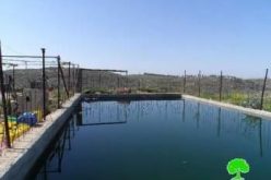 الاحتلال يهدد بهدم بركة مياه في وادي المغير جنوب مدينة الخليل