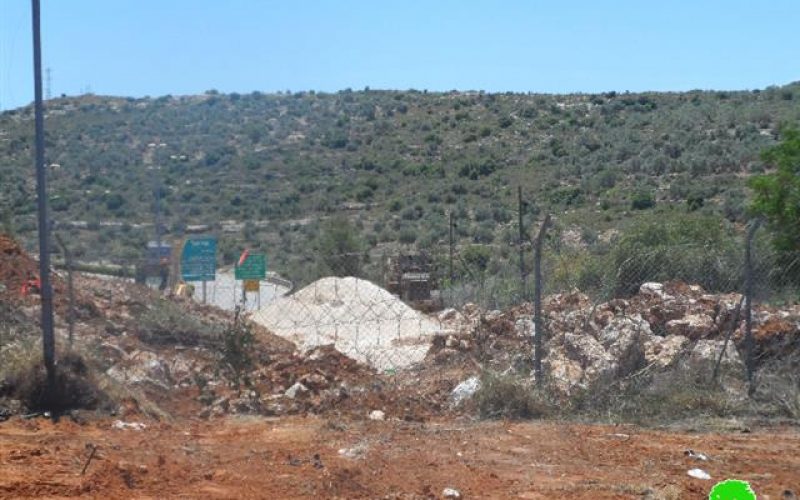 Expansion of a military checkpoint at the northern entrance of Salfit