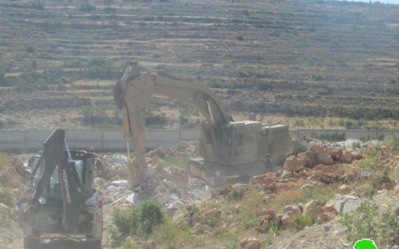 The Israeli occupation demolishes  different structures in Bethlehem