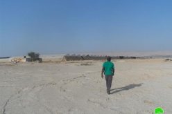 الاحتلال يصدر إخطار بوقف العمل في ” بركة للمياه”  في منطقة الصعايدة شرق العوجا