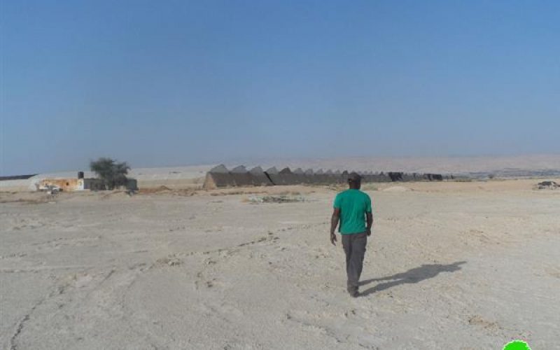 الاحتلال يصدر إخطار بوقف العمل في ” بركة للمياه”  في منطقة الصعايدة شرق العوجا