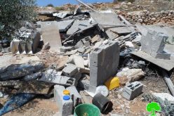 Two agricultural rooms leveled down by the occupation