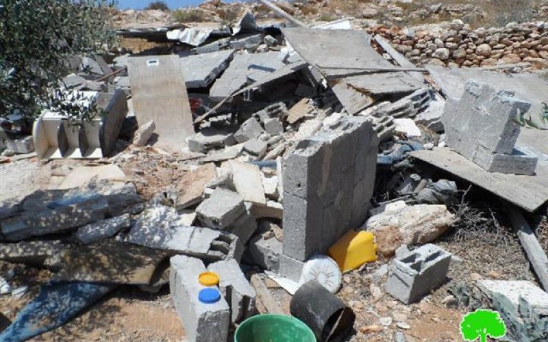 Two agricultural rooms leveled down by the occupation
