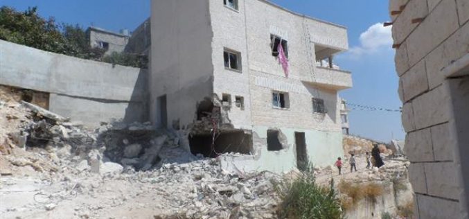 During a chase: the occupation demolishes a house in Qablan town- Nablus governorate