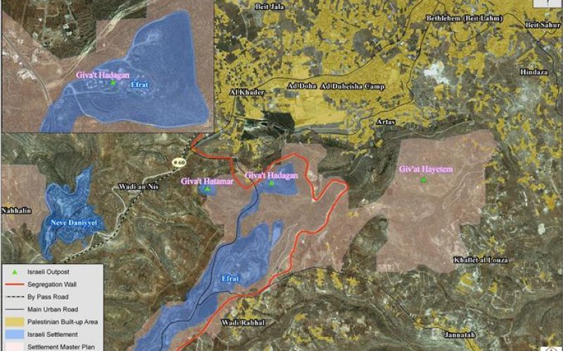 المحكمة العليا الاسرائيلية تؤكد الاستيلاء على 1700 دونما من اراضي محافظة بيت لحم