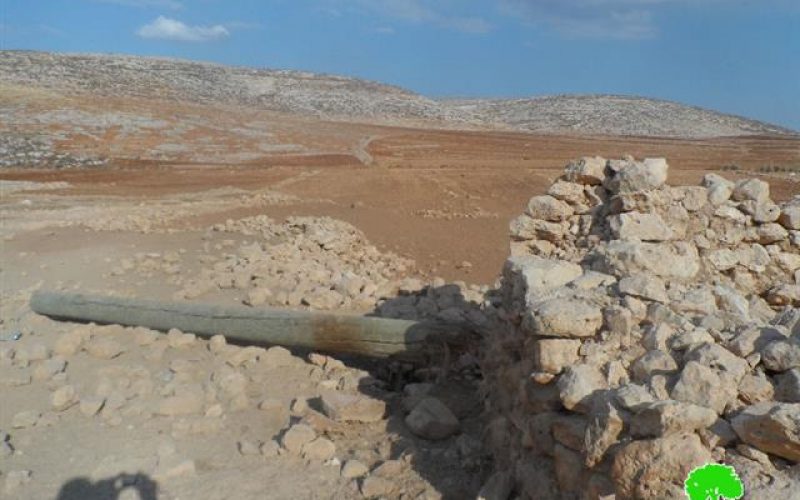 Destroying the electricity network of Khirbet al-Taweel