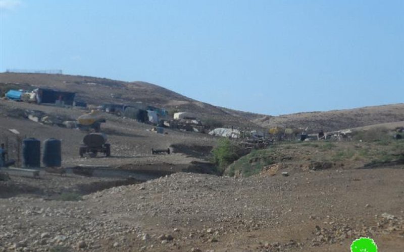الاحتلال يخطر بهدم خربة أم الجمال شرق محافظة طوباس