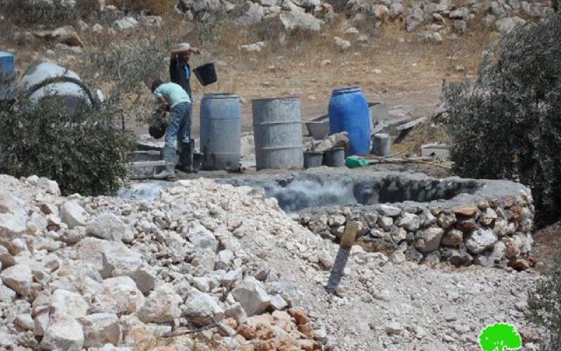 Demolition orders on 3 cisterns implemented within a land reclamation project carried out by Land Research Center in Hebron