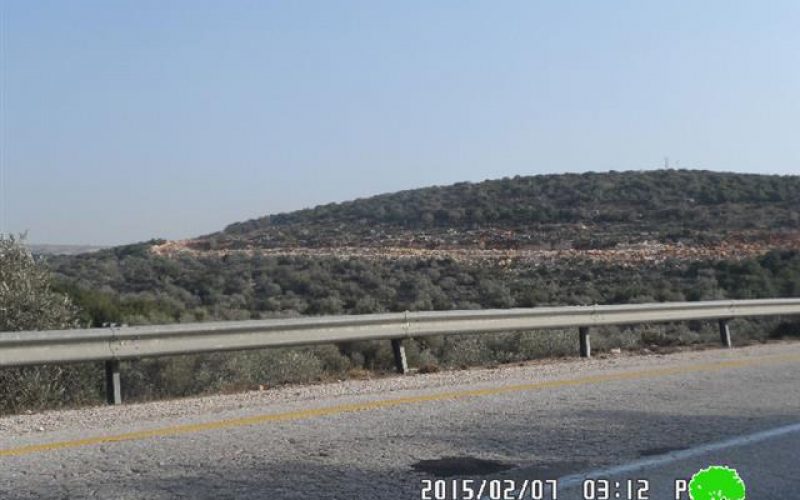 إخطار عسكري باستمرار وضع اليد على عشرات الدونمات في واد قانا / محافظة سلفيت