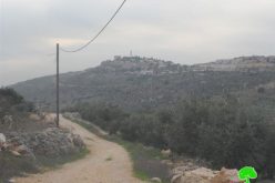 The Israeli occupation stops opening a agricultural road in the village of Kfar ad-Dik