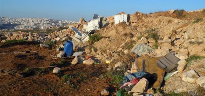 الاحتلال يجرف قطعة ارض ويقتلع أشجار في جبل أبو سرور بالخليل