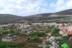 Demolition order on retaining wall in the Salfit village of Bruqin