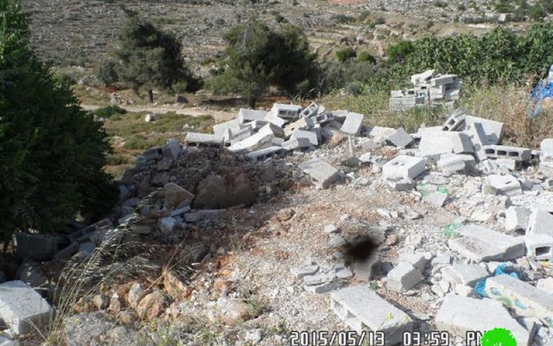 الاحتلال الإسرائيلي يهدم ورشة لبيع الحجر في بلدة  سلواد