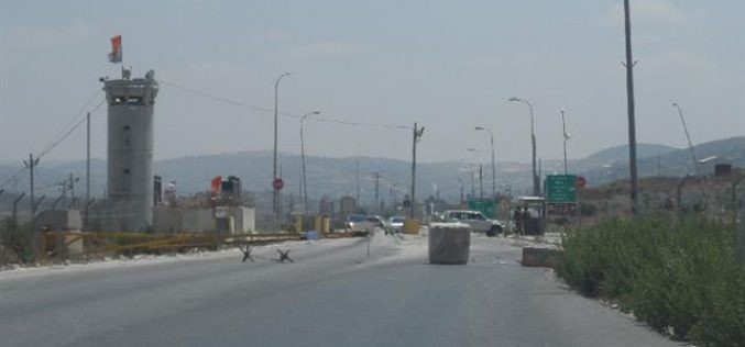The Israeli occupation army shuts down Huwwara checkpoint for the second time during July