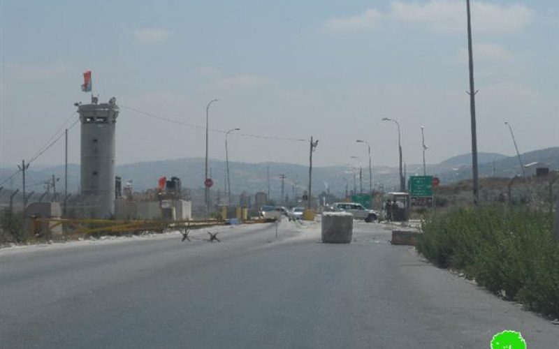 The Israeli occupation army shuts down Huwwara checkpoint for the second time during July