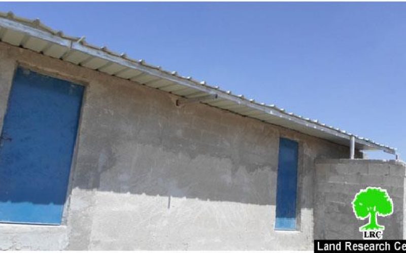 Stop-work order on a residential room in the Hebron village of Yatta