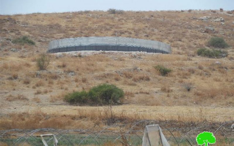 Stop-work order on a water pool in the Tubas village of Kardala