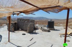 إخطار بوقف البناء لبئر مياه وغرفة زراعية شرق قرية عاطوف