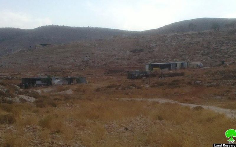Stop-work orders on structures in the Jordan Valley nomad gathering of Al-Hadidiya