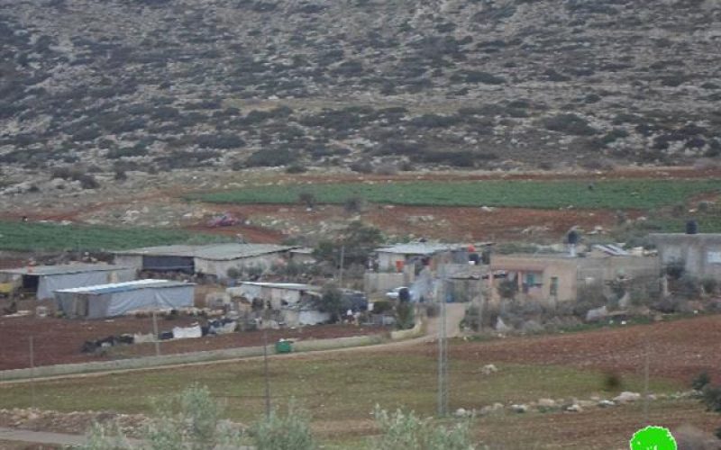 The Israeli Occupation Forces deliver stop-work orders in Nablus hamlet of Al-Marajim