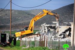 The Israeli occupation authorities demolish a residence west Hebron city