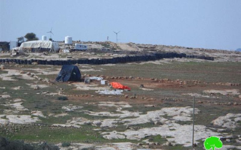 The Israeli Occupation Forces demolish two tents in Susiya hamlet of Hebron
