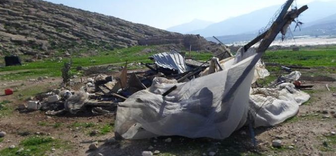 Funded by the EU: the Israeli Occupation Forces demolish structures and water network north of Jericho city