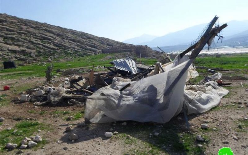 Funded by the EU: the Israeli Occupation Forces demolish structures and water network north of Jericho city