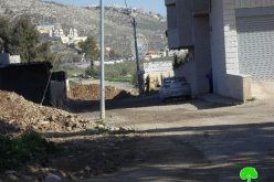 The Israeli Occupation Forces reinforce closure on the entrances of Awarta village